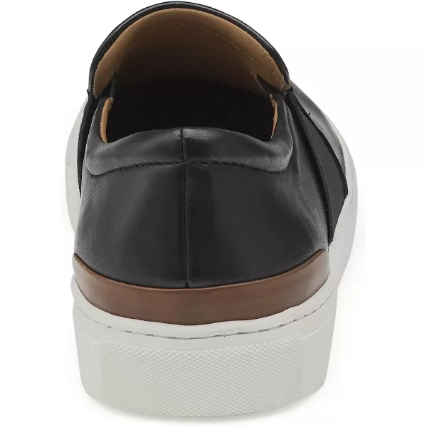 imageJohnston amp Murphy Mens Banks SlipOn Shoe  Retro Style Sheepskinnbsp Lining nbspVachettanbspLeather Trim nbspTRUFOAMnbspFootbed  Rubber Cup SoleBlack Sheepskin