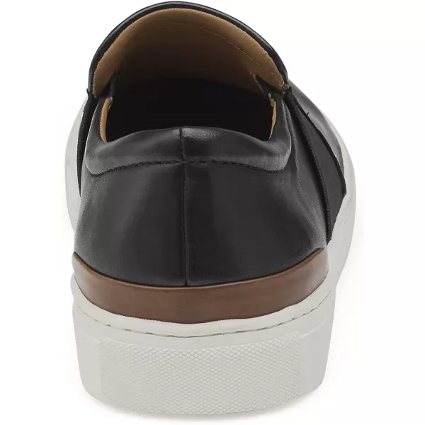 imageJohnston amp Murphy Mens Banks SlipOn Shoe  Retro Style Sheepskinnbsp Lining nbspVachettanbspLeather Trim nbspTRUFOAMnbspFootbed  Rubber Cup SoleBlack Sheepskin