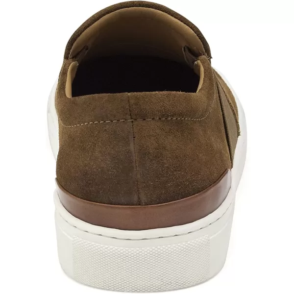 imageJohnston amp Murphy Mens Banks SlipOn Shoe  Retro Style Sheepskinnbsp Lining nbspVachettanbspLeather Trim nbspTRUFOAMnbspFootbed  Rubber Cup SoleTan Italian Suede