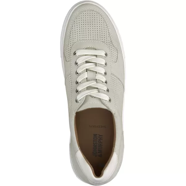 imageJohnston amp Murphy Mens Banks UThroat Shoes  Mens Walking Shoes Casual Shoes for Men Sneakers for Men Slip On Sneakers TRUFOAM Cushioned Footbed amp Rubber SoleWhite SuedeSheepskin