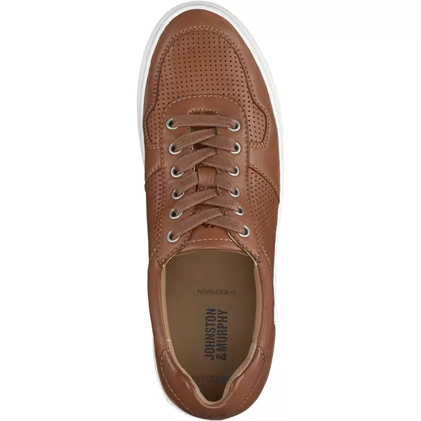 imageJohnston amp Murphy Mens Banks UThroat Shoes  Mens Walking Shoes Casual Shoes for Men Sneakers for Men Slip On Sneakers TRUFOAM Cushioned Footbed amp Rubber SoleTan Washed Sheepskin