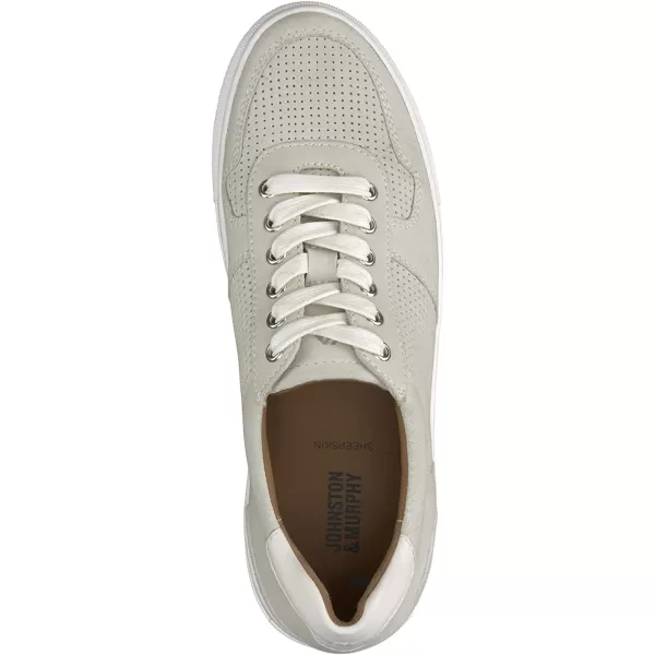 imageJohnston amp Murphy Mens Banks UThroat Shoes  Mens Walking Shoes Casual Shoes for Men Sneakers for Men Slip On Sneakers TRUFOAM Cushioned Footbed amp Rubber SoleWhite SuedeSheepskin