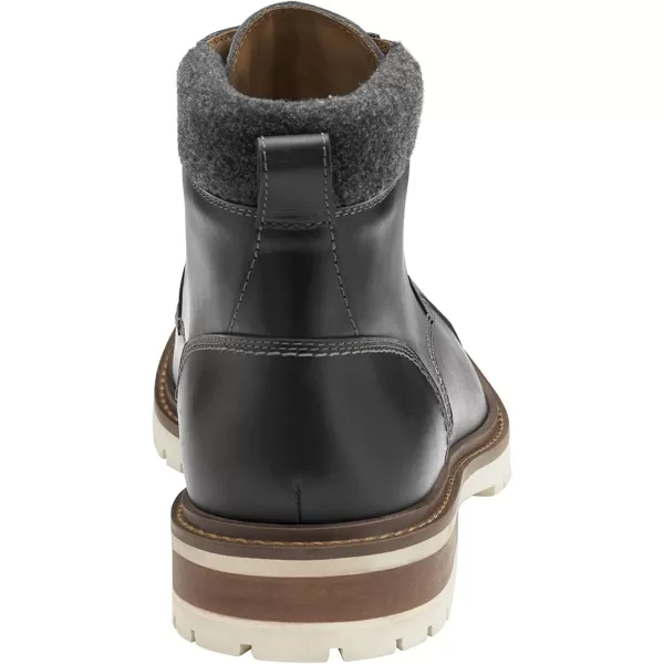 imageJohnston amp Murphy Mens Barrett Cap Toe Boot  Rugged FullGrain Leather  Advanced Cushioning  Tonal amp Heathered Laces  Superior Comfort  LaceUp BootsGray Full Grain