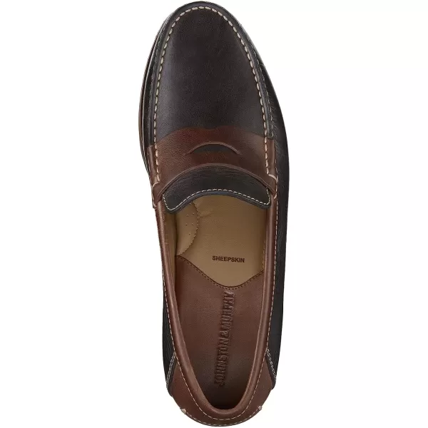 imageJohnston amp Murphy Mens Bolton Penny Loafers  Mens Dress Shoes Leather Moccasin Shoes Dress Shoes for Men Cushioned TRUFOAM Sole Mens Penny Loafers Business Casual ShoesDark BrownMahogany Full Grain