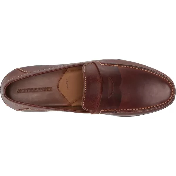 imageJohnston amp Murphy Mens Bolton Penny Loafers  Mens Dress Shoes Leather Moccasin Shoes Dress Shoes for Men Cushioned TRUFOAM Sole Mens Penny Loafers Business Casual ShoesMahogany Full Grain