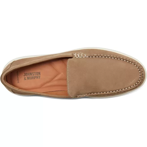 imageJohnston amp Murphy Mens Brannon Venetian Shoes  Mens Casual Shoes Penny Loafer Shoes Casual Shoes for Men Durable Rubber Sole amp Memory Foam Footbed Mens Penny LoafersTaupe Nubuck