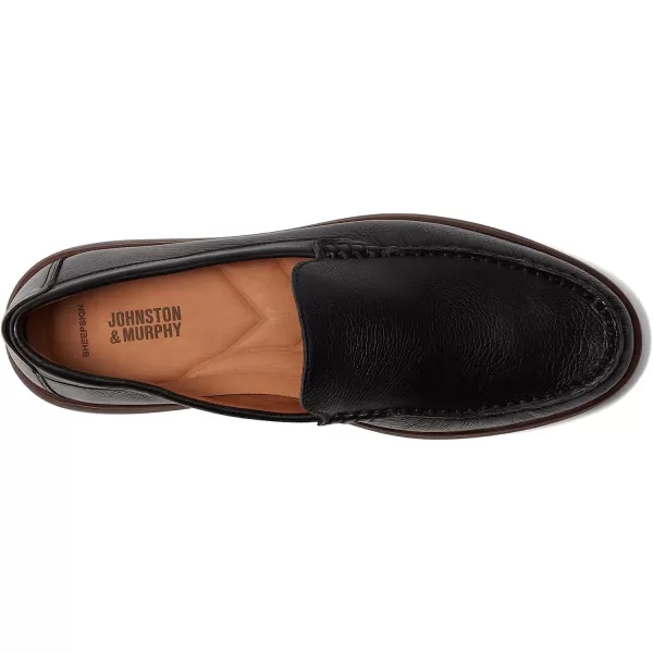 imageJohnston amp Murphy Mens Brannon Venetian Shoes  Mens Casual Shoes Penny Loafer Shoes Casual Shoes for Men Durable Rubber Sole amp Memory Foam Footbed Mens Penny LoafersBlack Full Grain