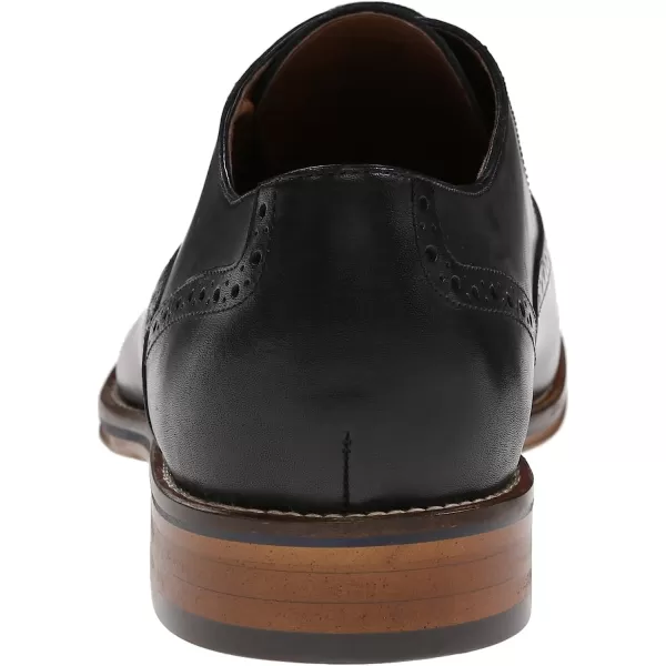 imageJohnston amp Murphy Mens Conard Cap ToeHandBurnished LeatherRubber SoleBlack Italian Calfskin