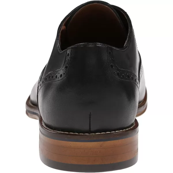 imageJohnston amp Murphy Mens Conard Cap ToeHandBurnished LeatherRubber SoleBlack Italian Calfskin