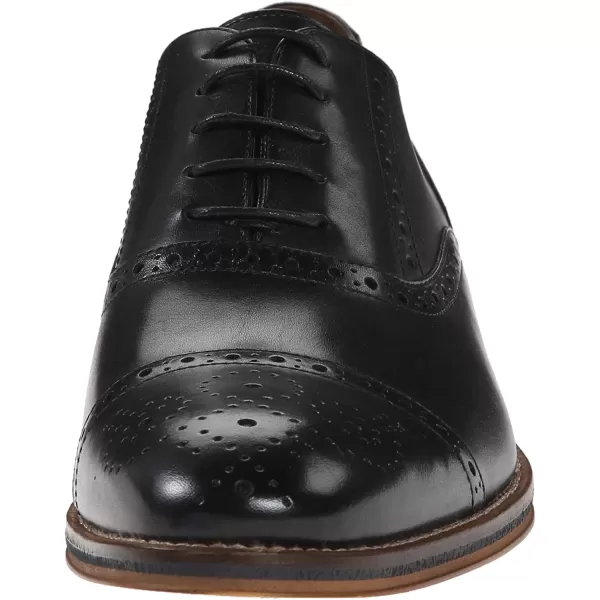 imageJohnston amp Murphy Mens Conard Cap ToeHandBurnished LeatherRubber SoleBlack Italian Calfskin