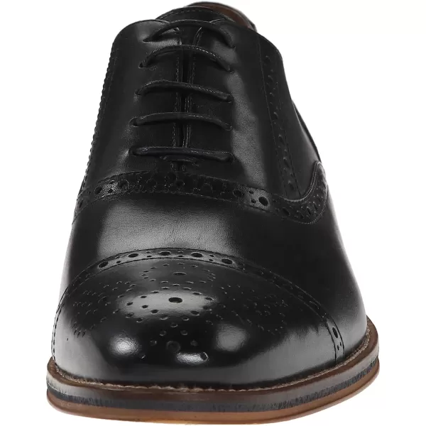 imageJohnston amp Murphy Mens Conard Cap ToeHandBurnished LeatherRubber SoleBlack Italian Calfskin