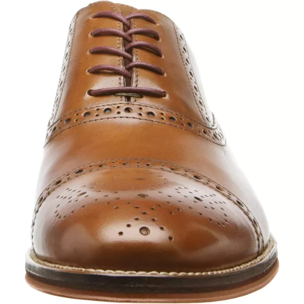 imageJohnston amp Murphy Mens Conard Cap ToeHandBurnished LeatherRubber SoleTan Italian Calfskin