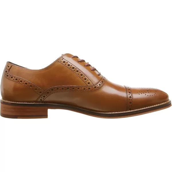 imageJohnston amp Murphy Mens Conard Cap ToeHandBurnished LeatherRubber SoleTan Italian Calfskin