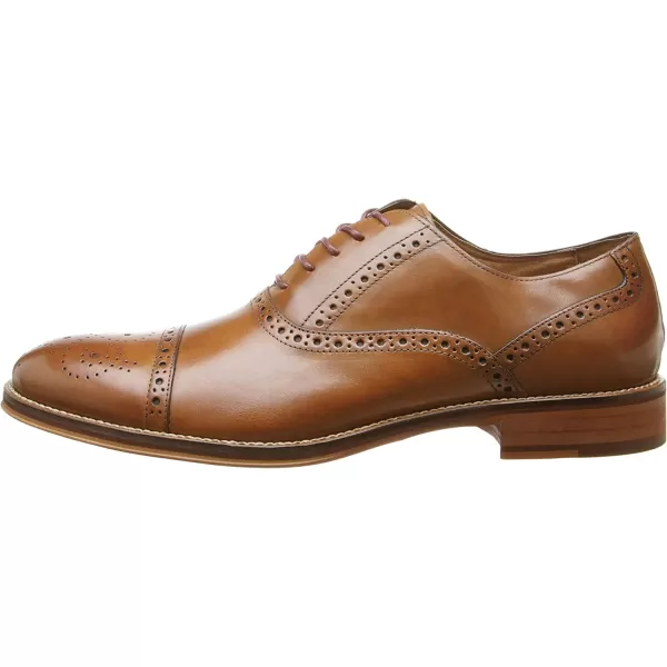 imageJohnston amp Murphy Mens Conard Cap ToeHandBurnished LeatherRubber SoleTan Italian Calfskin
