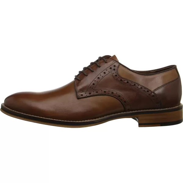 imageJohnston amp Murphy Mens Conard Cap ToeHandBurnished LeatherRubber SoleTanDark Brown Italian Calfskin