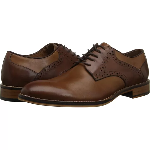 imageJohnston amp Murphy Mens Conard Cap ToeHandBurnished LeatherRubber SoleTanDark Brown Italian Calfskin