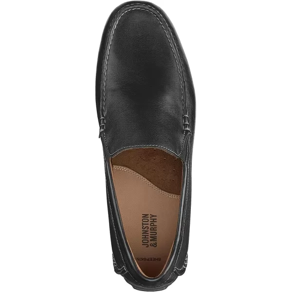 imageJohnston amp Murphy Mens Cort Venetian Shoe  Full Coverage Flexible EVA Sole  Removable Cushioned InsoleBlack Full Grain