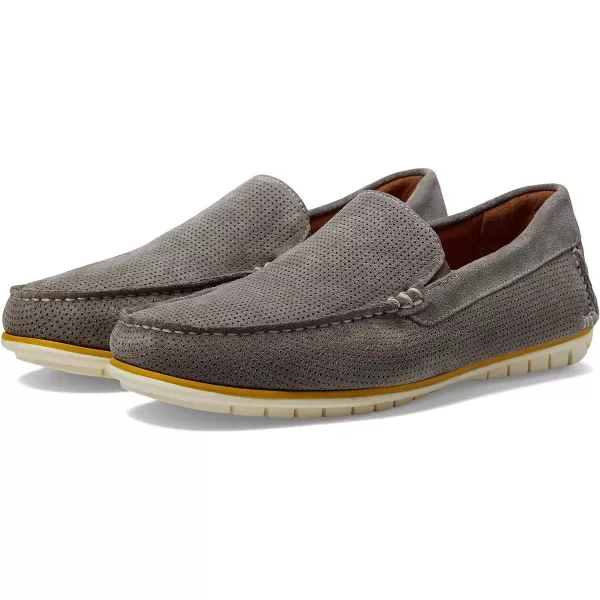 imageJohnston amp Murphy Mens Cort Venetian Shoe  Full Coverage Flexible EVA Sole  Removable Cushioned InsoleGray Perfed Nubuck