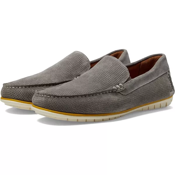 imageJohnston amp Murphy Mens Cort Venetian Shoe  Full Coverage Flexible EVA Sole  Removable Cushioned InsoleGray Perfed Nubuck