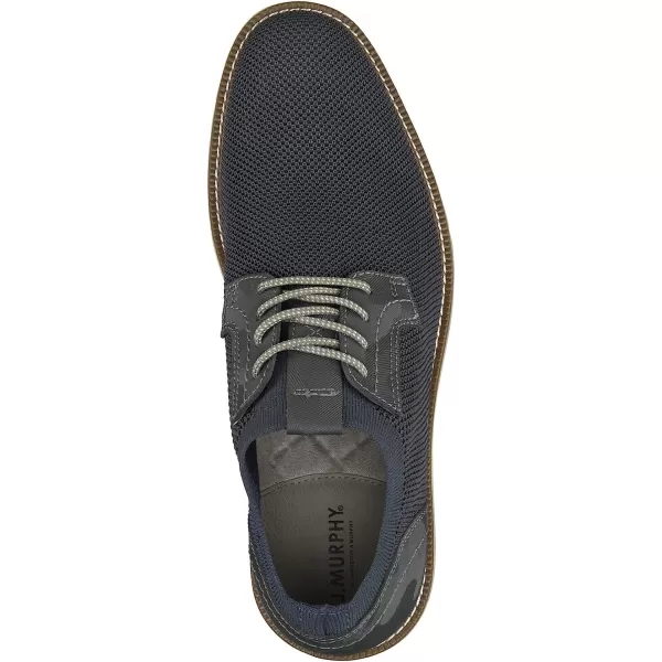 imageJohnston amp Murphy Mens Duncan Knit Plain Toe Shoe  Mens Walking Shoes Casual Shoes for Men Mens Casual Shoes Flexible Knit Shoes for Men Cushioned EVA Insole amp Sawtooth EVA SoleNavy KnitCamoembossed Leather