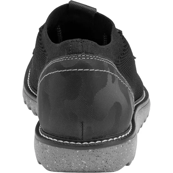 imageJohnston amp Murphy Mens Duncan Knit Plain Toe Shoe  Mens Walking Shoes Casual Shoes for Men Mens Casual Shoes Flexible Knit Shoes for Men Cushioned EVA Insole amp Sawtooth EVA SoleBlack KnitCamoembossed Leather