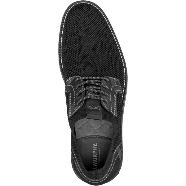 imageJohnston amp Murphy Mens Duncan Knit Plain Toe Shoe  Mens Walking Shoes Casual Shoes for Men Mens Casual Shoes Flexible Knit Shoes for Men Cushioned EVA Insole amp Sawtooth EVA SoleBlack KnitCamoembossed Leather
