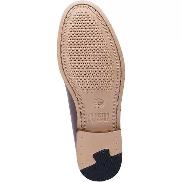 imageJohnston amp Murphy Mens Halstead Penny Loafers  Mens Dress Shoes Leather Moccasin Shoes Dress Shoes for Men Cushioned Footbed amp Leather Sole Mens Penny Loafers Business Casual ShoesBurgundy Full Grain