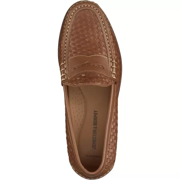 imageJohnston amp Murphy Mens Halstead Woven PennyTan Full Grain