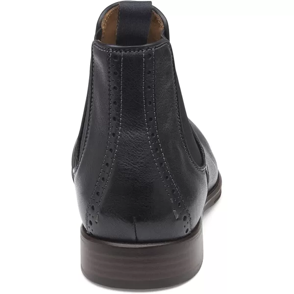 imageJohnston amp Murphy Mens Henrick Chelsea Boot nbspBurnished Leathernbspamp Waxed Suede  Classic Design  Side Stretch Gores  Foam Cushioned Footbed  Superior ComfortBlack Full Grain