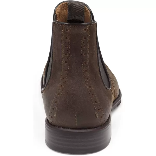 imageJohnston amp Murphy Mens Henrick Chelsea Boot nbspBurnished Leathernbspamp Waxed Suede  Classic Design  Side Stretch Gores  Foam Cushioned Footbed  Superior ComfortTan Waxed Suede