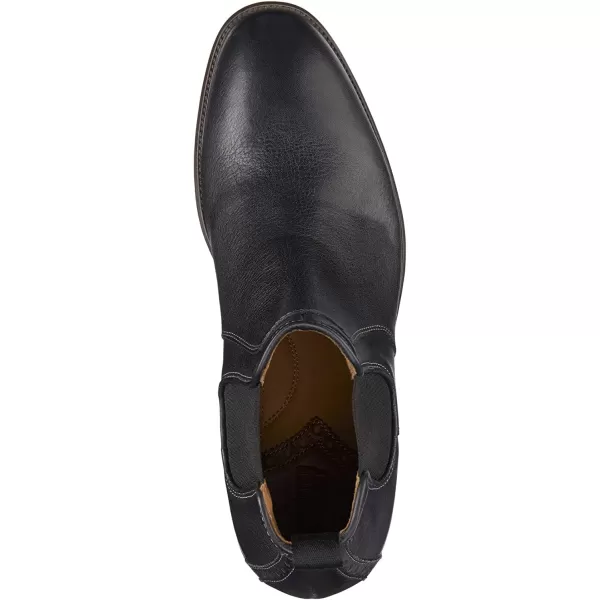 imageJohnston amp Murphy Mens Henrick Chelsea Boot nbspBurnished Leathernbspamp Waxed Suede  Classic Design  Side Stretch Gores  Foam Cushioned Footbed  Superior ComfortBlack Full Grain
