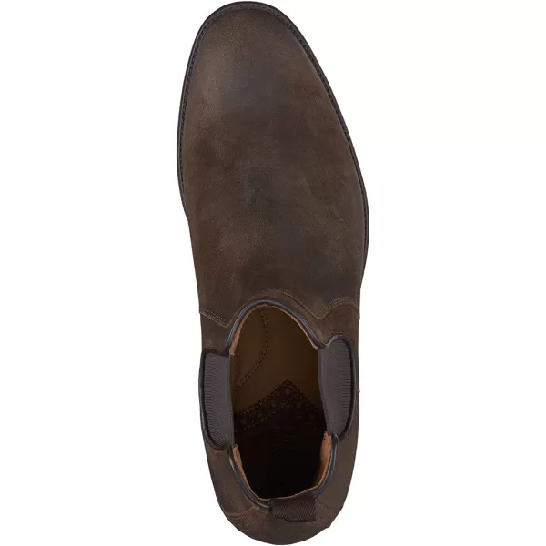 imageJohnston amp Murphy Mens Henrick Chelsea Boot nbspBurnished Leathernbspamp Waxed Suede  Classic Design  Side Stretch Gores  Foam Cushioned Footbed  Superior ComfortTan Waxed Suede