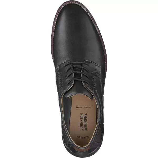 imageJohnston amp Murphy Mens Holden Plain Toe ShoeBlack Full GrainBlack Sole
