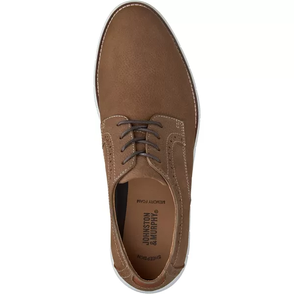 imageJohnston amp Murphy Mens Holden Plain Toe ShoeBrown Tumbled Nubuck