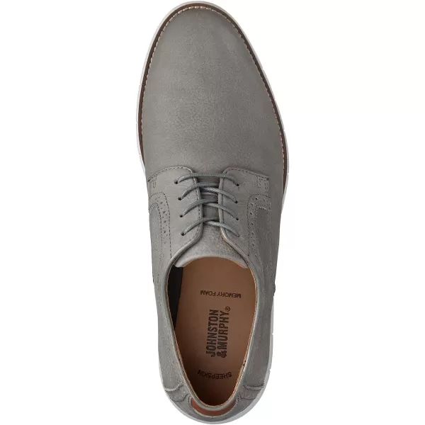 imageJohnston amp Murphy Mens Holden Plain Toe ShoeGray Tumbled Nubuck