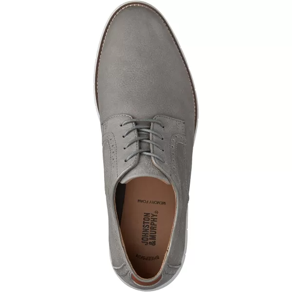 imageJohnston amp Murphy Mens Holden Plain Toe ShoeGray Tumbled Nubuck