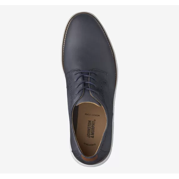 imageJohnston amp Murphy Mens Holden Plain Toe ShoeNavy Oiled Full Grain