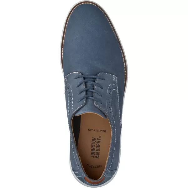 imageJohnston amp Murphy Mens Holden Plain Toe ShoeNavy Tumbled Nubuck
