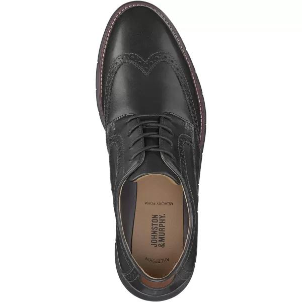 imageJohnston amp Murphy Mens Holden Wingtip Full Grain  Classic Dress Shoe  Genuine Leather  Lightweight Athletic ConstructionBlack Full Grain Leather
