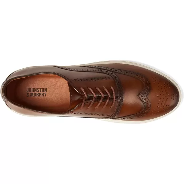 imageJohnston amp Murphy Mens Hollins Wingtip Shoe  Mens Walking Shoes Casual Shoes for Men Sneakers for Men Dress Sneakers Rubber Sole amp Cushioned FootbedTan Full Grain