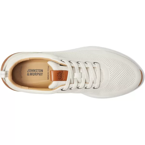 imageJohnston amp Murphy Mens Kinnon Perfed Jogger Shoes  Mens Walking Shoes Casual Shoes for Men Sneakers for Men Lace Sneakers EVA Cushioned Footbed amp Rubber SoleWhite Full Grain