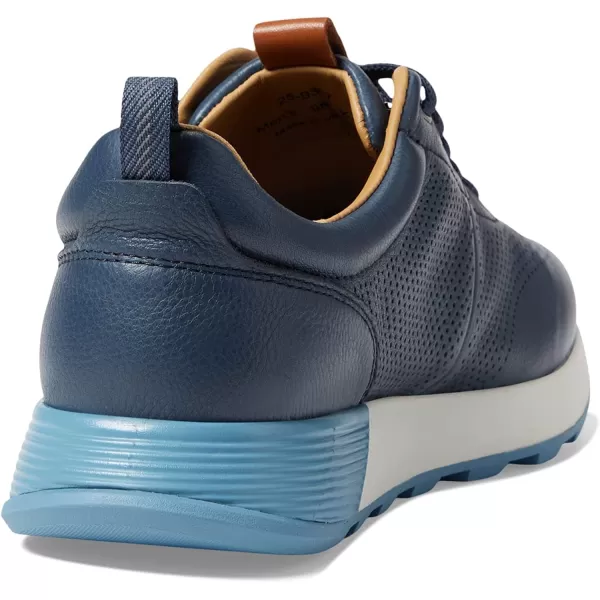 imageJohnston amp Murphy Mens Kinnon Perfed Jogger Shoes  Mens Walking Shoes Casual Shoes for Men Sneakers for Men Lace Sneakers EVA Cushioned Footbed amp Rubber SoleNavy Full Grain