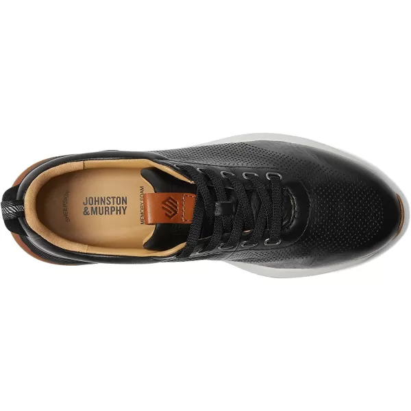 imageJohnston amp Murphy Mens Kinnon Perfed Jogger Shoes  Mens Walking Shoes Casual Shoes for Men Sneakers for Men Lace Sneakers EVA Cushioned Footbed amp Rubber SoleBlack Full Grain