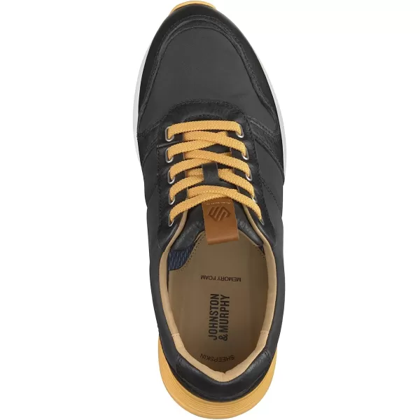 imageJohnston amp Murphy Mens Kinnon UThroat Shoes  Mens Walking Shoes Casual Sneakers EVA Cushioned Footbed Rubber SoleBlack Full GrainRecycled Polyester
