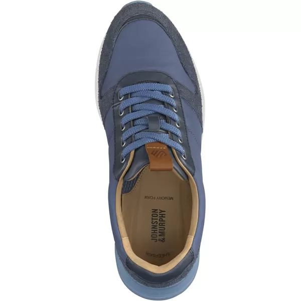 imageJohnston amp Murphy Mens Kinnon UThroat Shoes  Mens Walking Shoes Casual Sneakers EVA Cushioned Footbed Rubber SoleNavy SuedeRecycled Polyester
