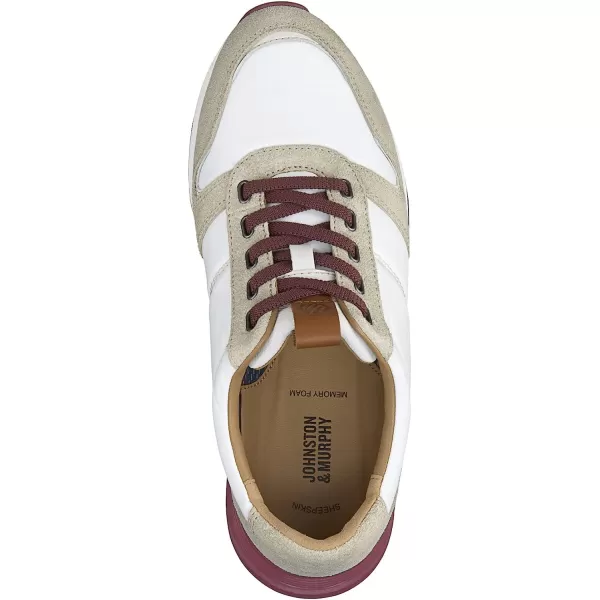 imageJohnston amp Murphy Mens Kinnon UThroat Shoes  Mens Walking Shoes Casual Sneakers EVA Cushioned Footbed Rubber SoleWhite SuedeRecycled Polyester