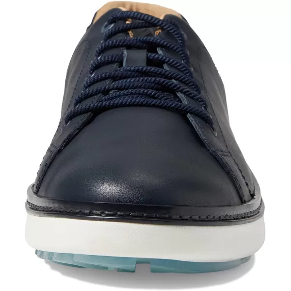imageJohnston amp Murphy Mens McGuffey GL1 Hybrid LacetoToe Golf Shoe  Waterproof Construction  Superior Cushioning  HybridLug Rubber SoleNavy Full Grain