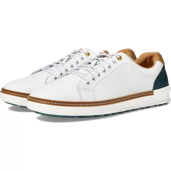 imageJohnston amp Murphy Mens McGuffey GL1 Hybrid LacetoToe Golf Shoe  Waterproof Construction  Superior Cushioning  HybridLug Rubber SoleWhite Full Grain