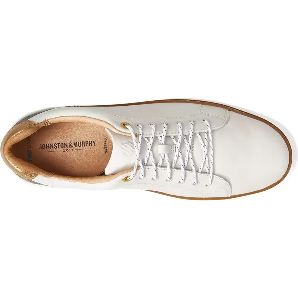 imageJohnston amp Murphy Mens McGuffey GL1 Hybrid LacetoToe Golf Shoe  Waterproof Construction  Superior Cushioning  HybridLug Rubber SoleWhite Full Grain
