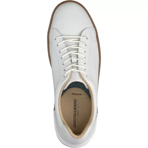 imageJohnston amp Murphy Mens McGuffey GL1 Hybrid LacetoToe Golf Shoe  Waterproof Construction  Superior Cushioning  HybridLug Rubber SoleWhite Waterproof Full Grain